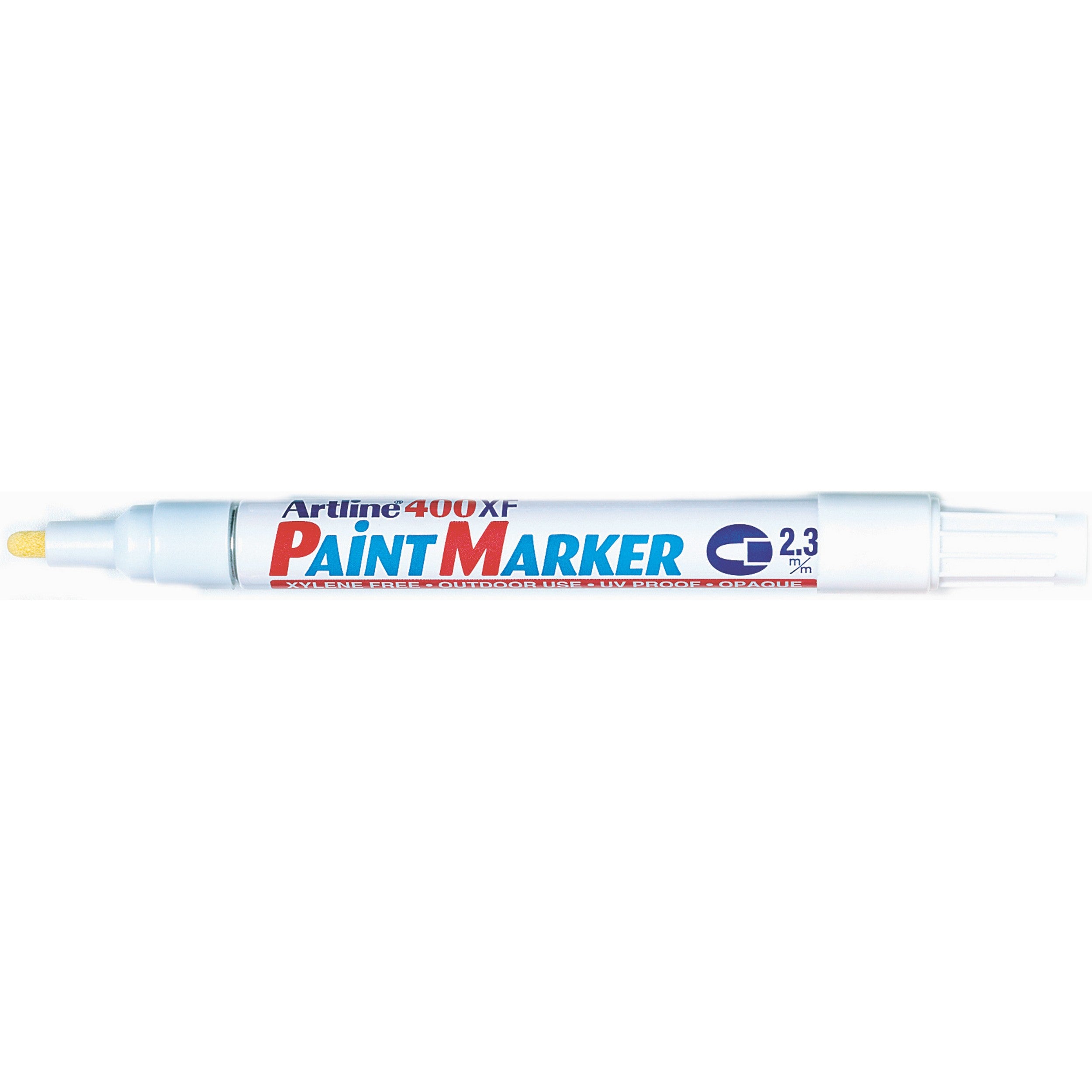 Artline Paint Marker 400XF, white, lid off