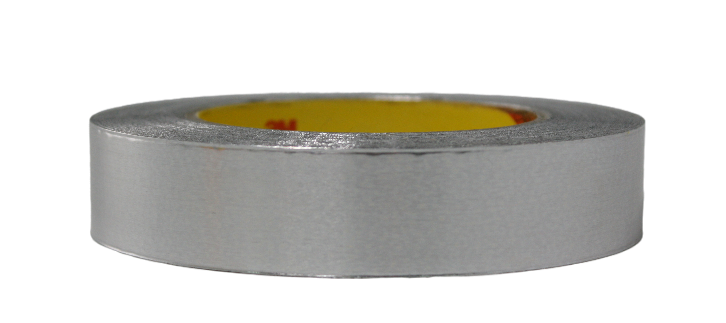 3M 425 Aluminium Foil Tape, 25mm roll, side view, lying flat