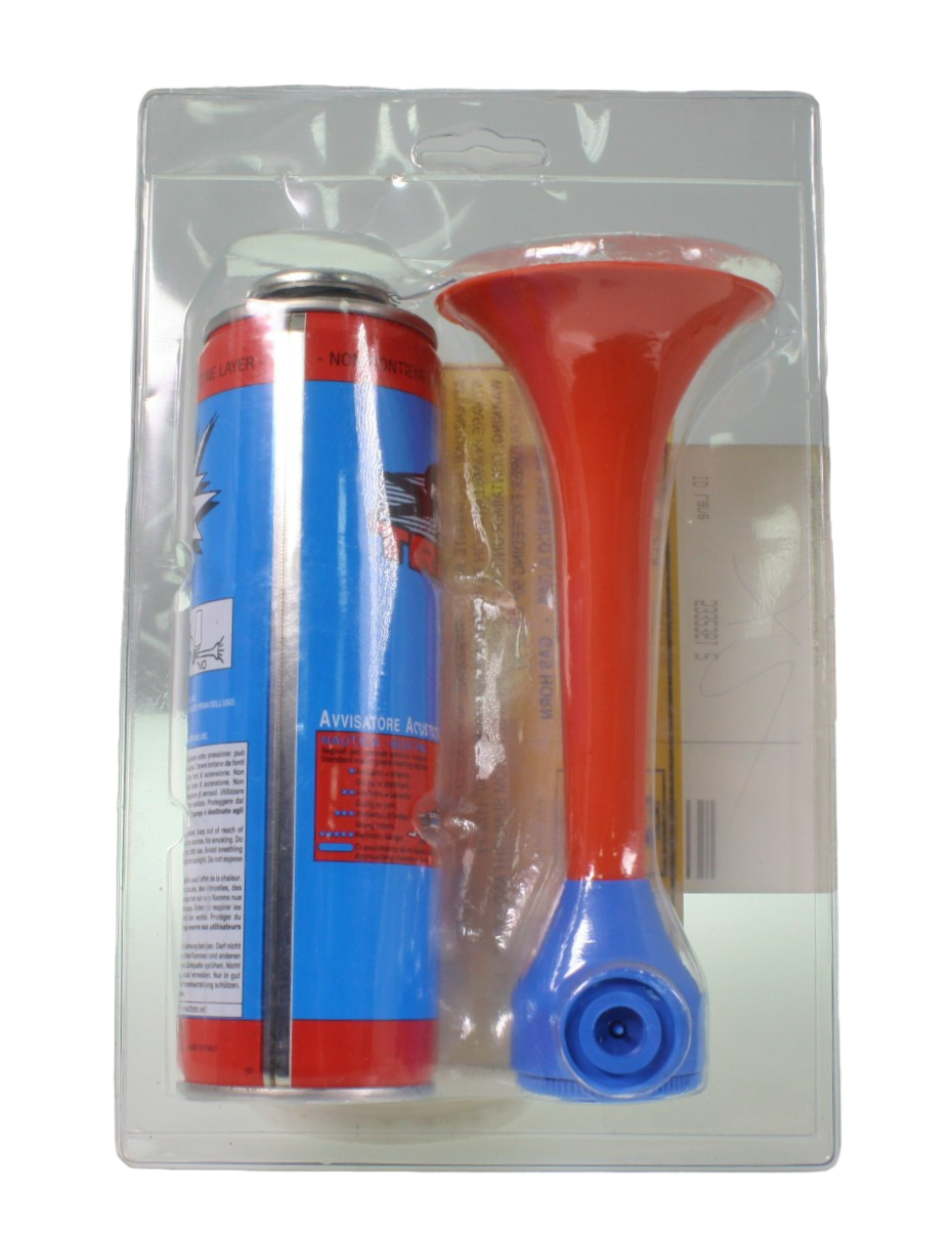 Airhorn and cannister in packet