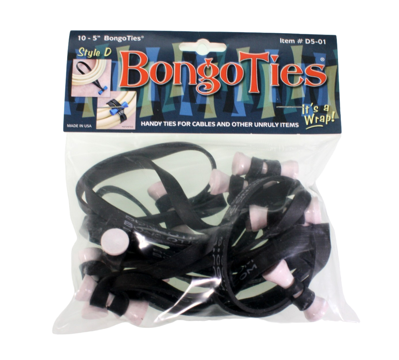 Packet of 10 Bongo Ties, Moondoggie colour