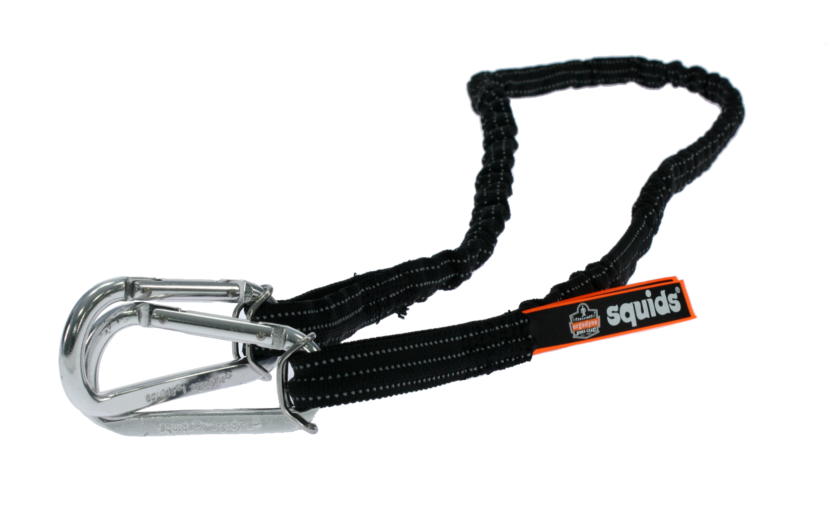 Tool lanyard with a double carabiner (one on each end of the lanyard)