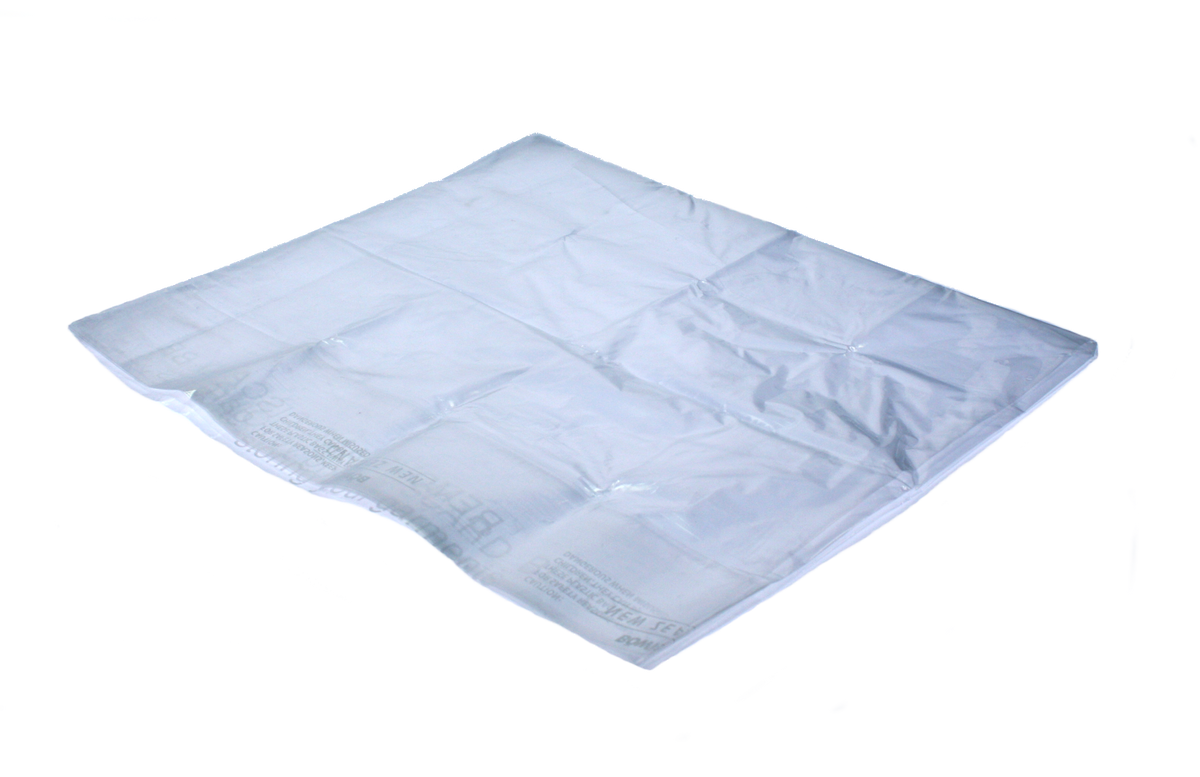Dry clean bag folded