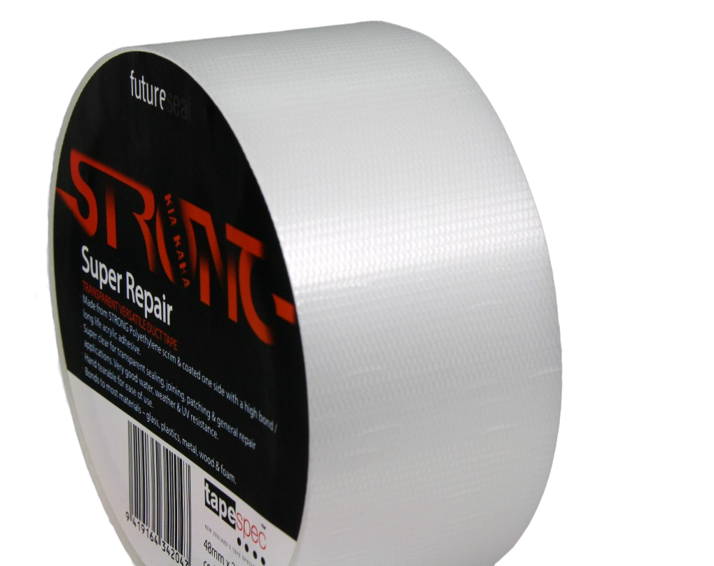 A close up of the super repair tape, on the roll