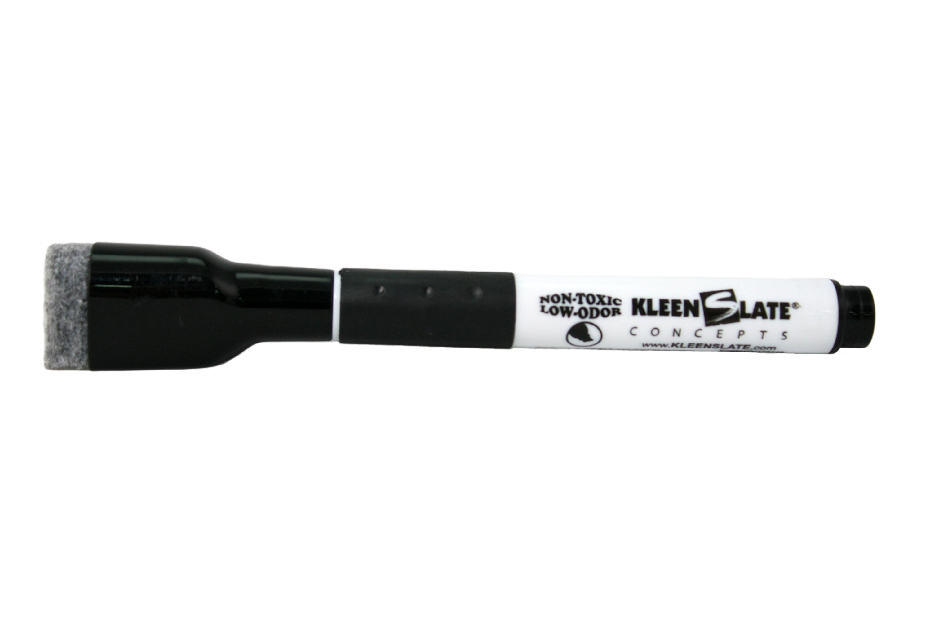 KleenSlate Pen, Chisel Tip, black, with an eraser lid