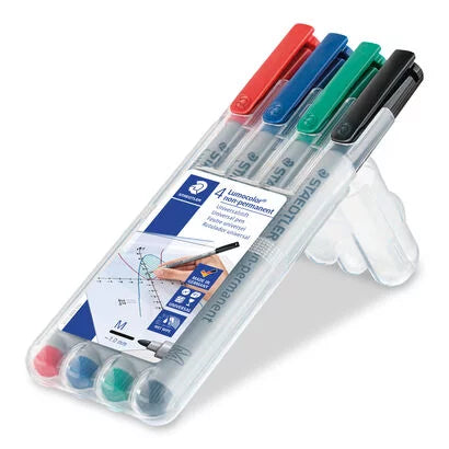 Staedtler Lumocolor non-permanent, medium tip, 4 pack