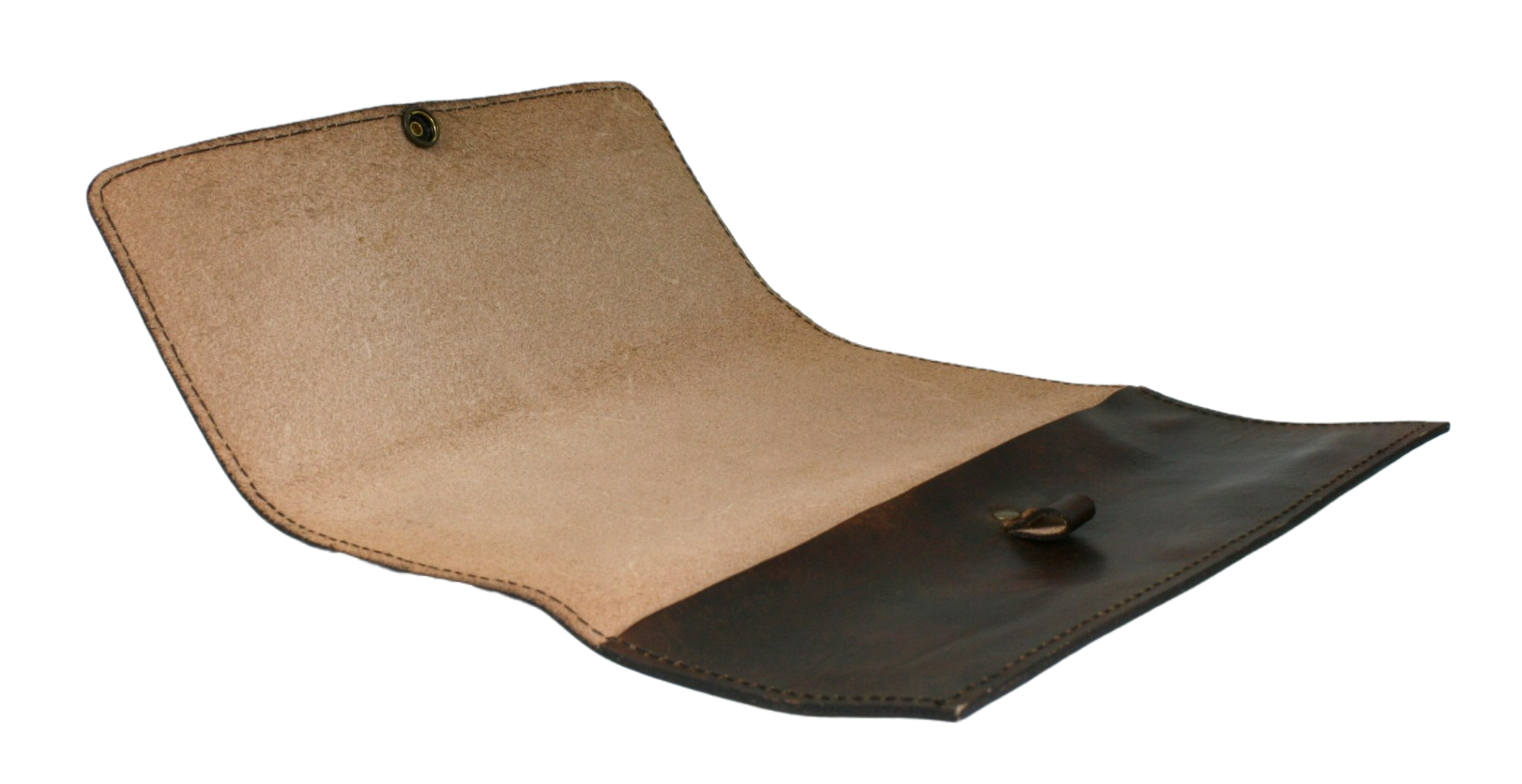 Callsheet wallet open, showing inside and button