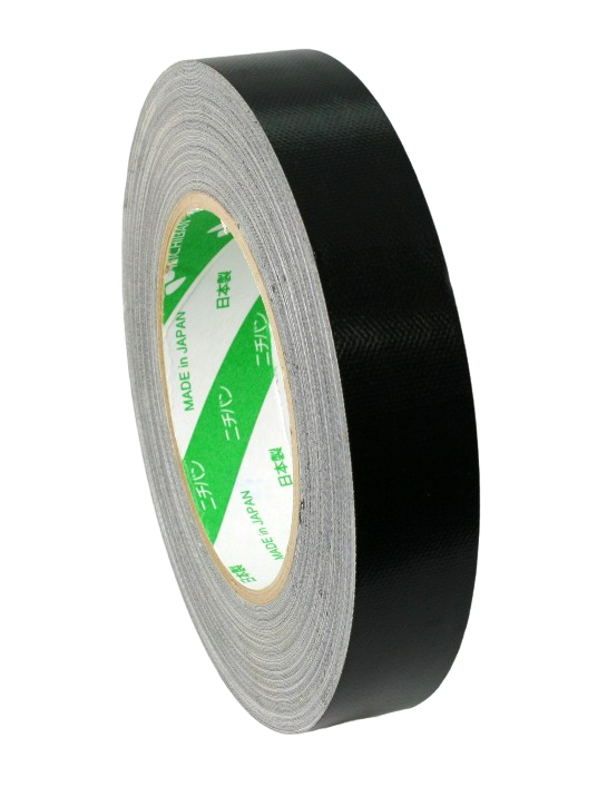 Nichiban 1" Gaffer Tape, Black, side view