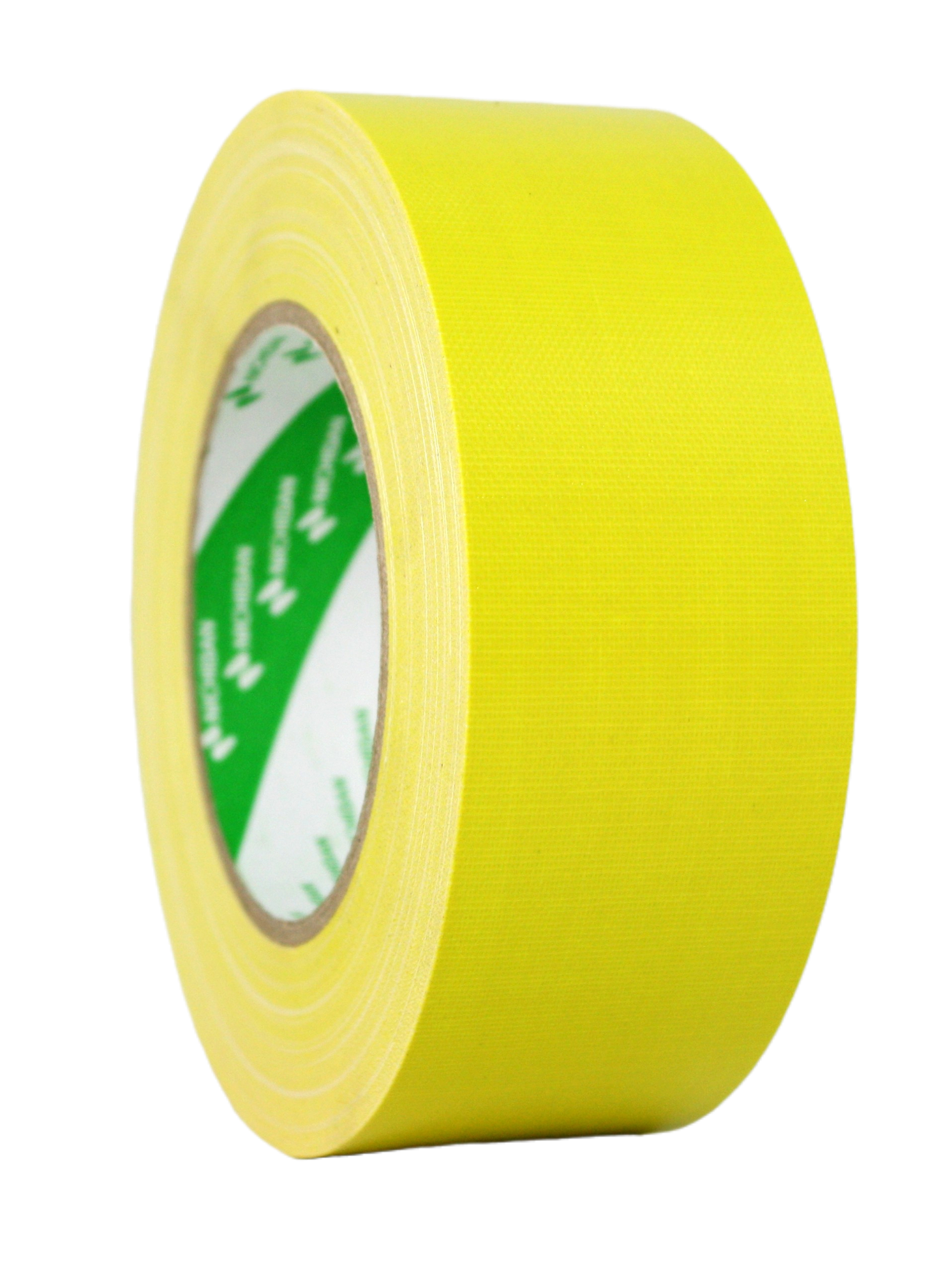 Nichiban Yellow Gaff Tape, 2" roll, side view