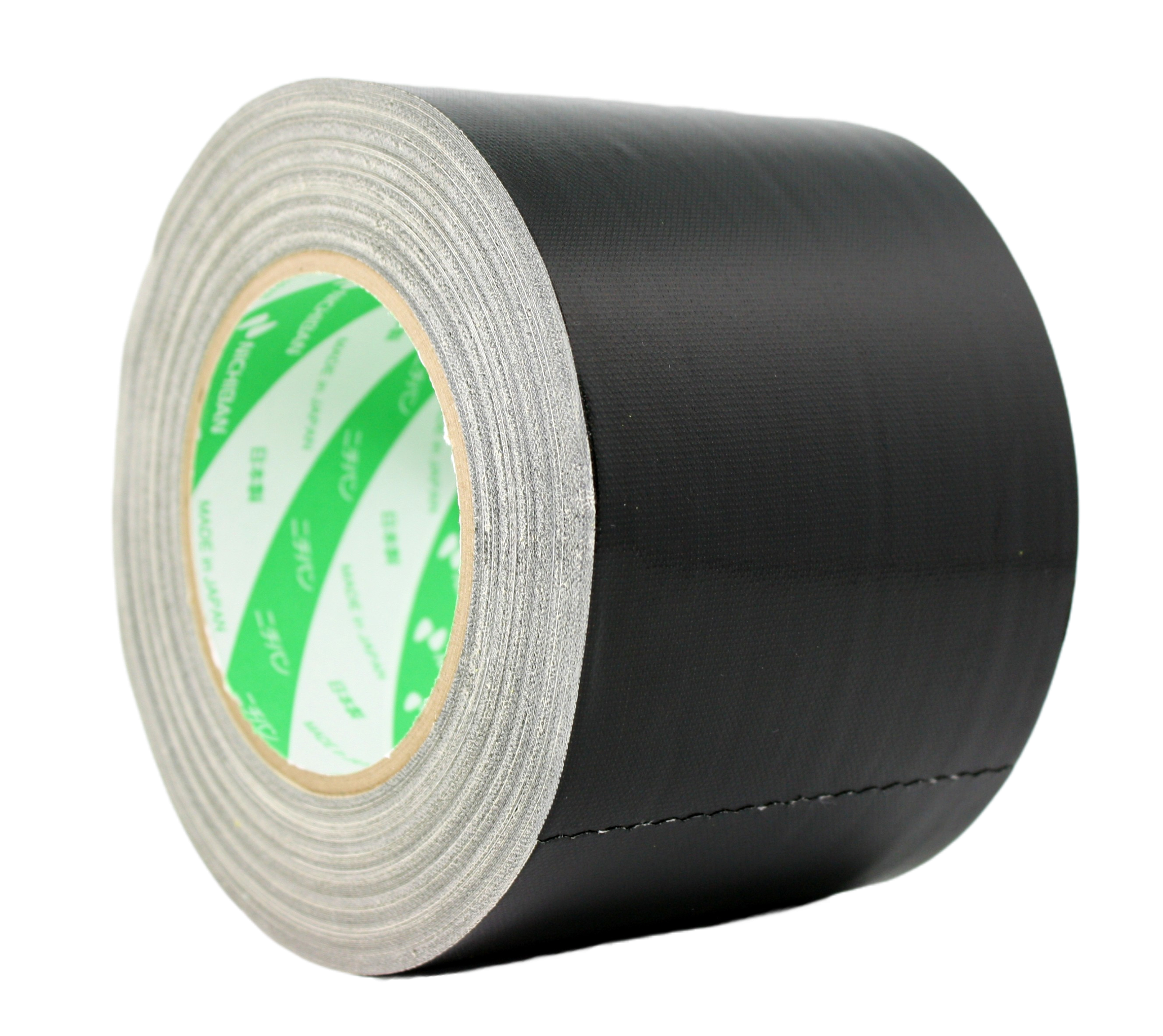 Nichiban 4" Gaffer Tape, black, end view