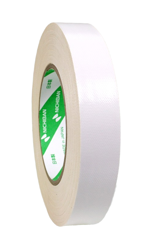 Nichiban 1" Gaffer Tape, White, side view
