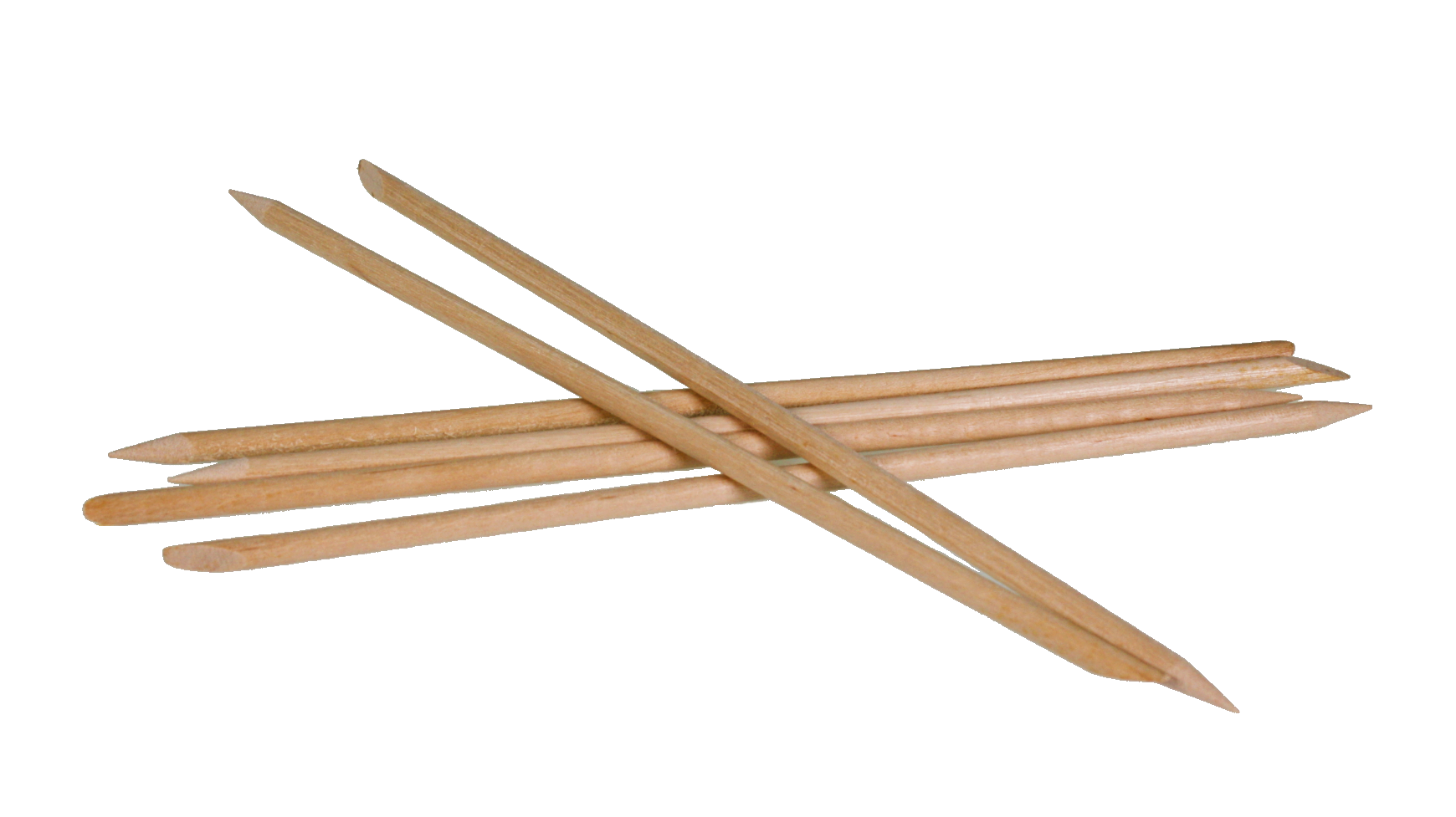 6 orangewood sticks in a pile
