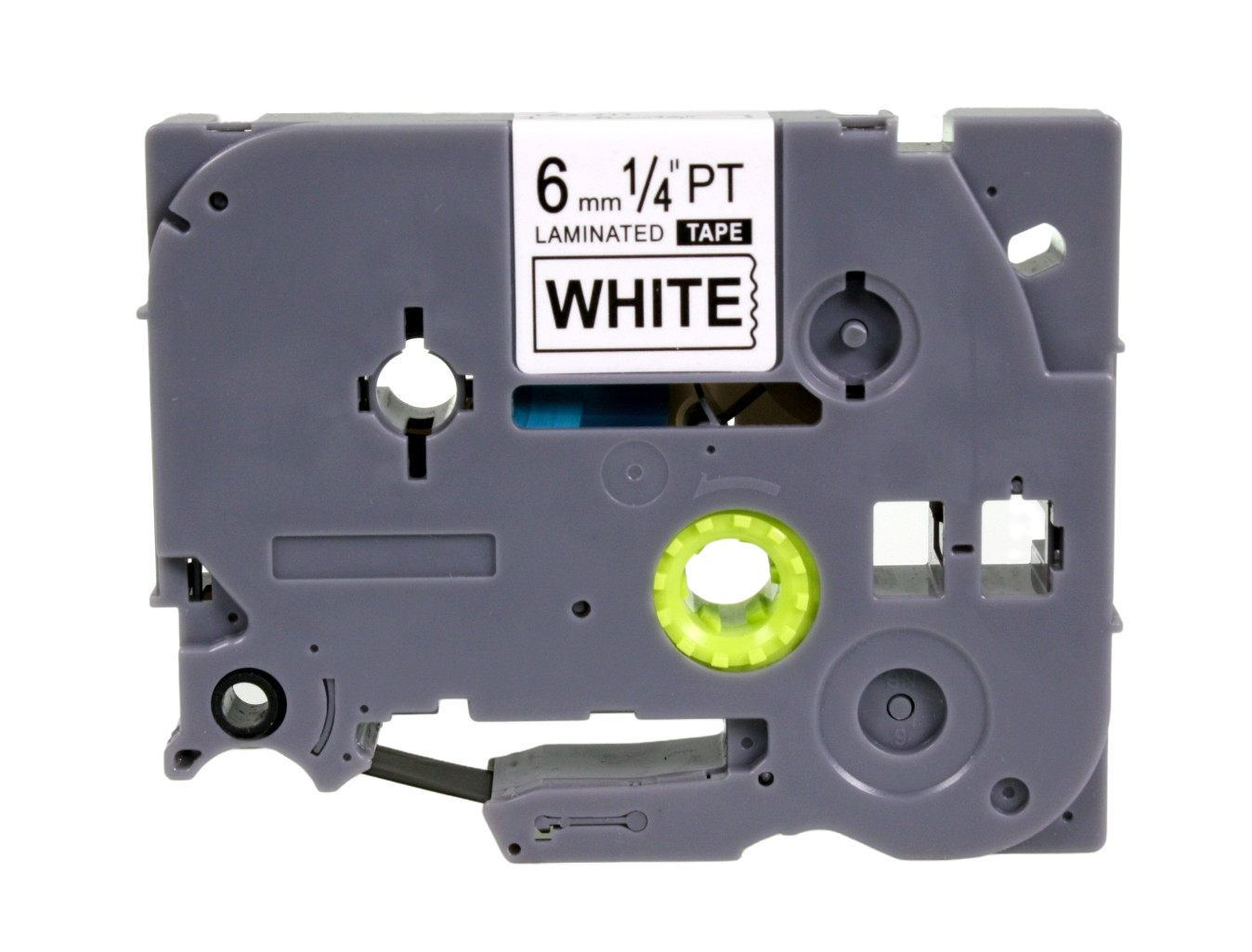 A 6mm black text on white casette