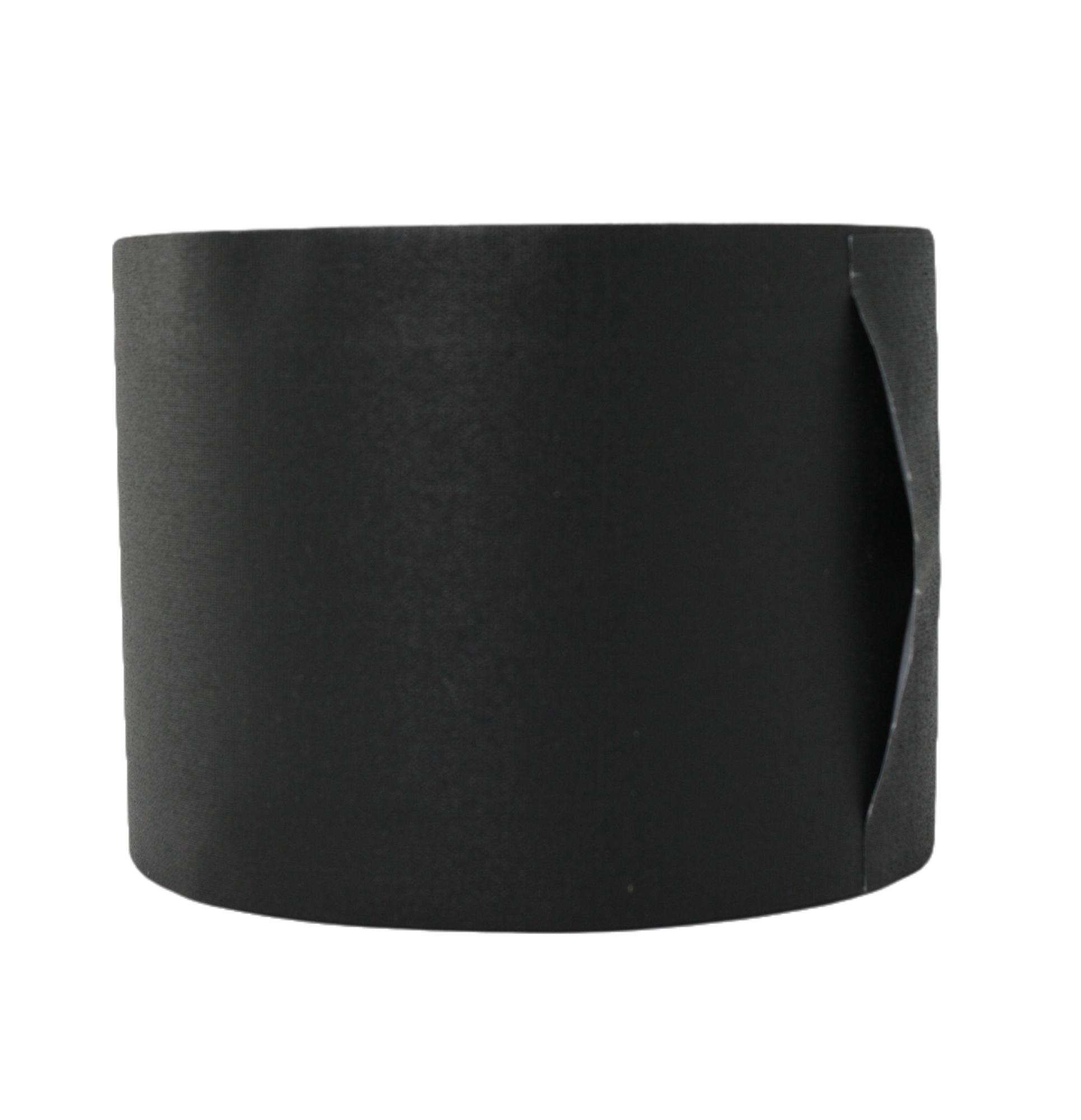 Side view showing matte back cloth backing