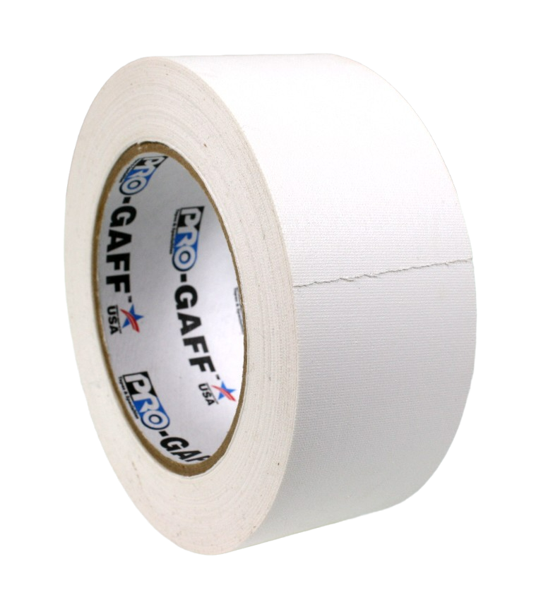 Pro Gaff 2" 25m roll, white, side view