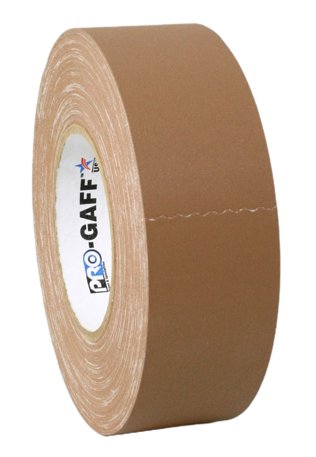 Pro Gaff 2" 50m roll, Tan, side view