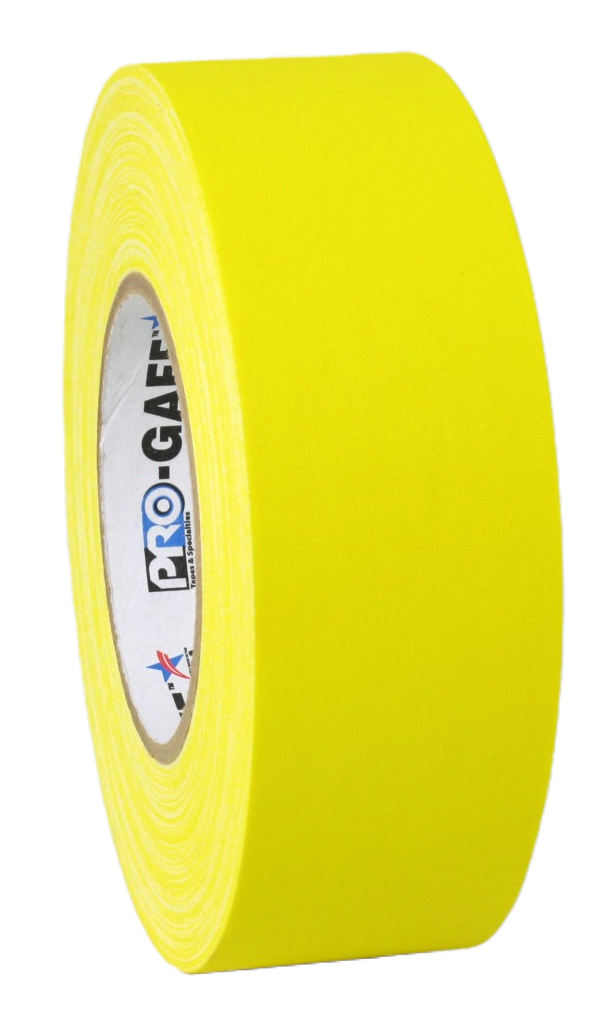 Pro Gaff 2" 50m roll, yellow, side view