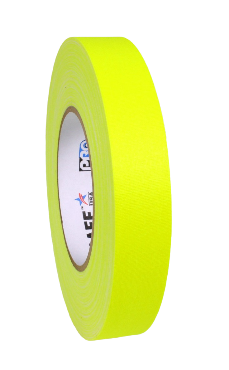 Pro Gaff 1", fluro yellow, 45m roll