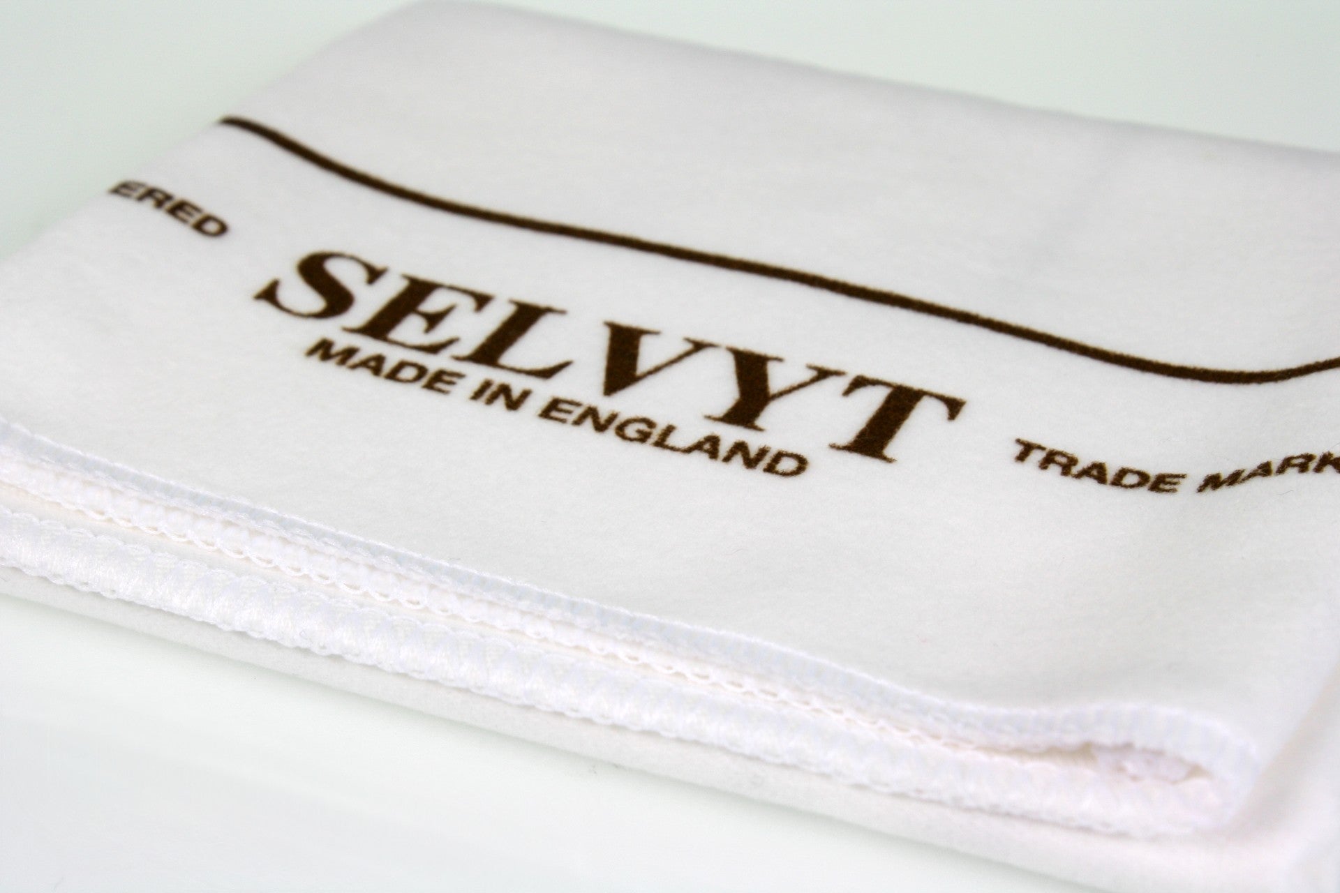 Close up of the fabric texture and edge finishing