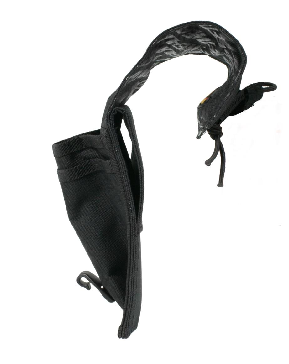 Left side, with top open, folded back