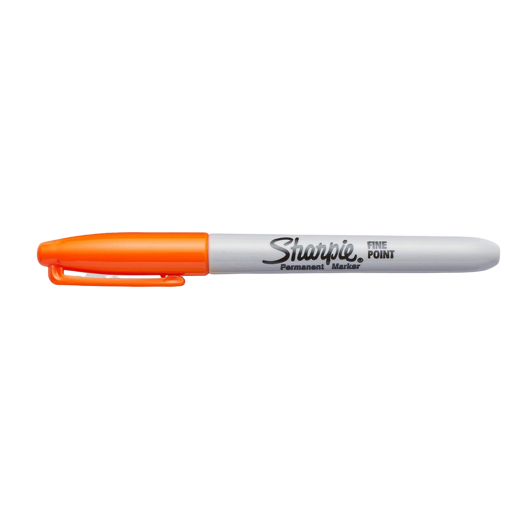 Sharpie Fine Point Orange, lid on