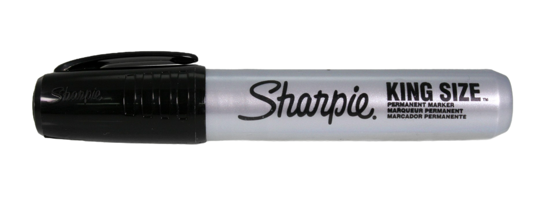Sharpie King size marker, lid on