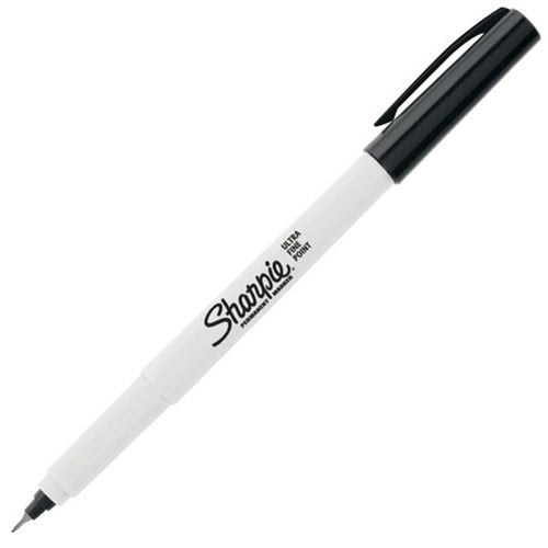 Sharpie Ultra Fine Point, black, lid off