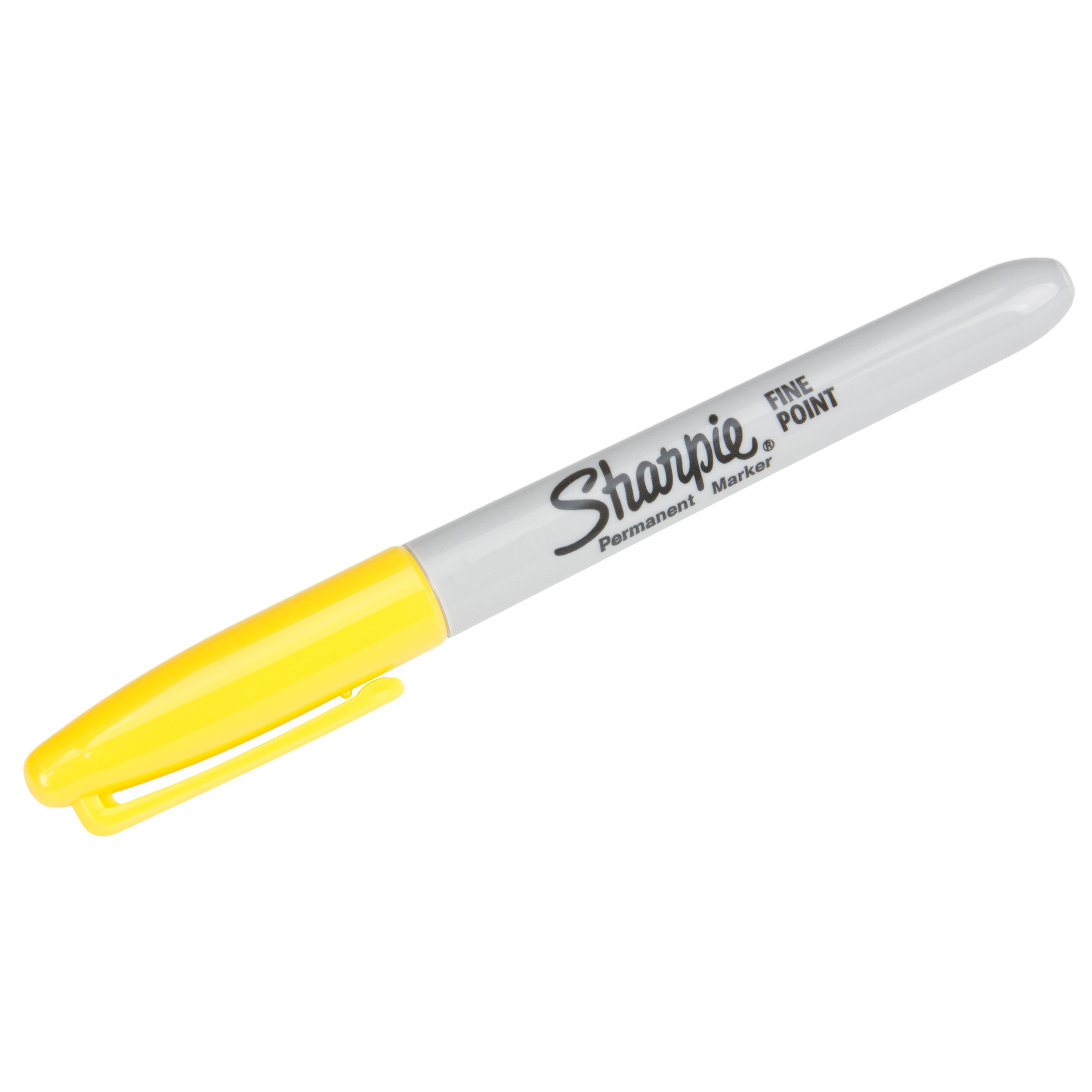 Sharpie Fine Point yellow, lid on