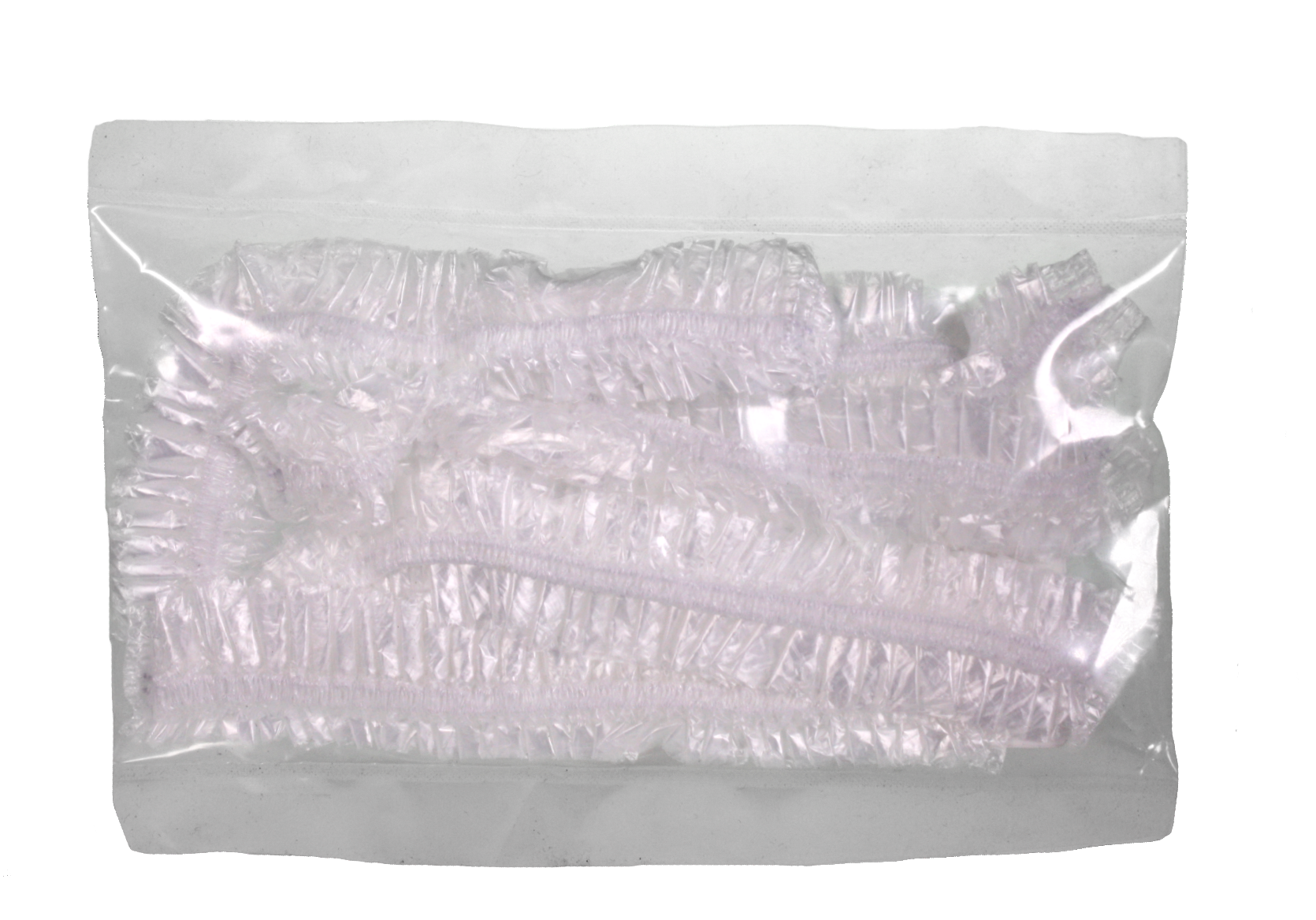 A pack of 5 shower caps