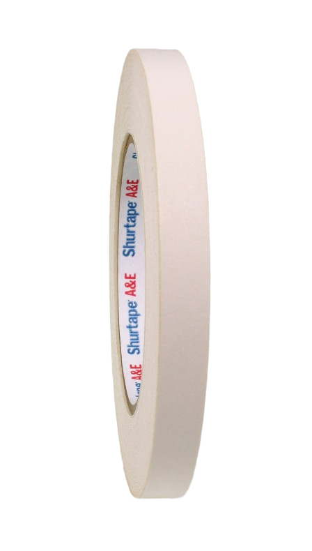 Shurtape FP227 Paper Tape, 1/2" white, side view