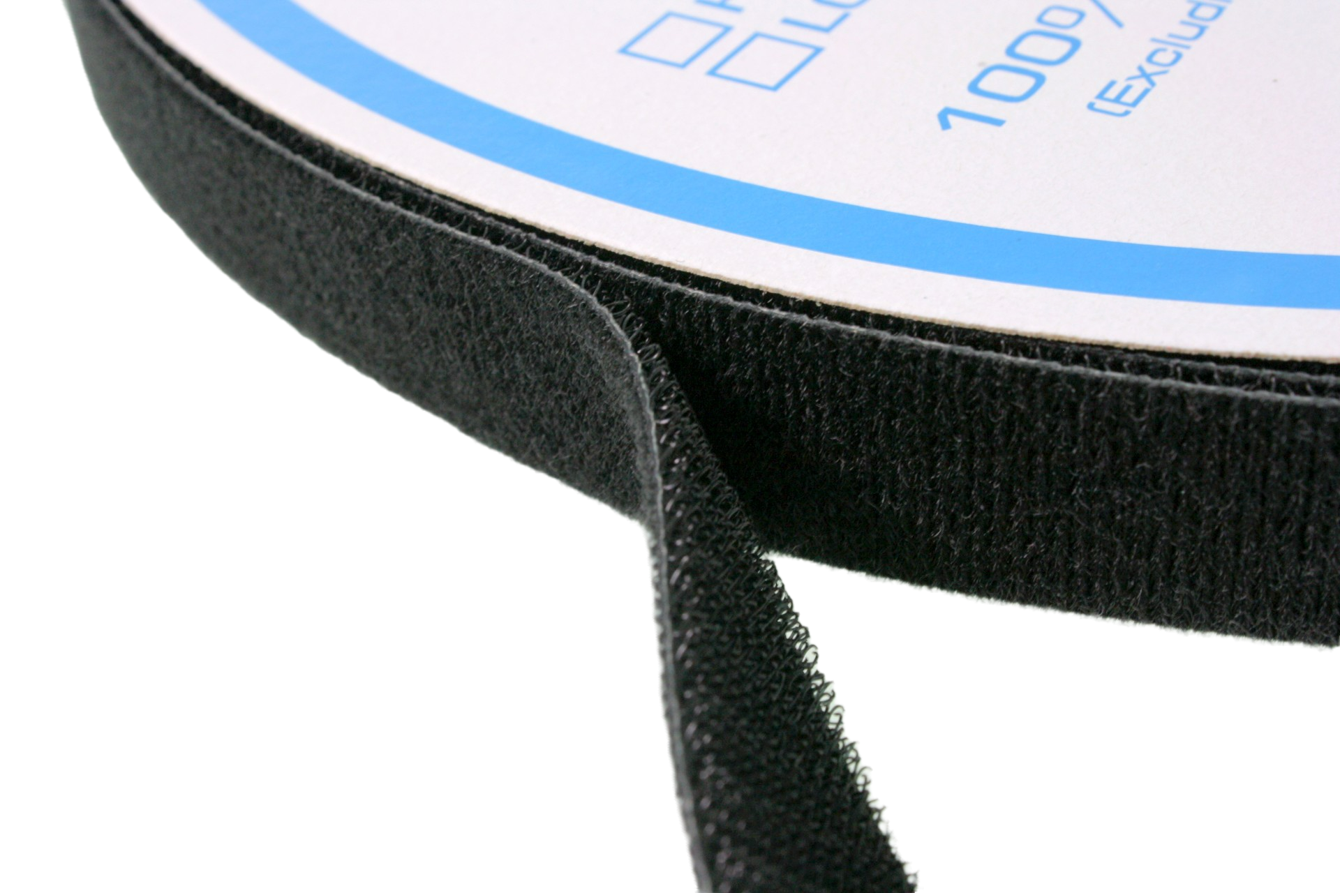 A close up of the 3/4" cable wrap, showing both sides