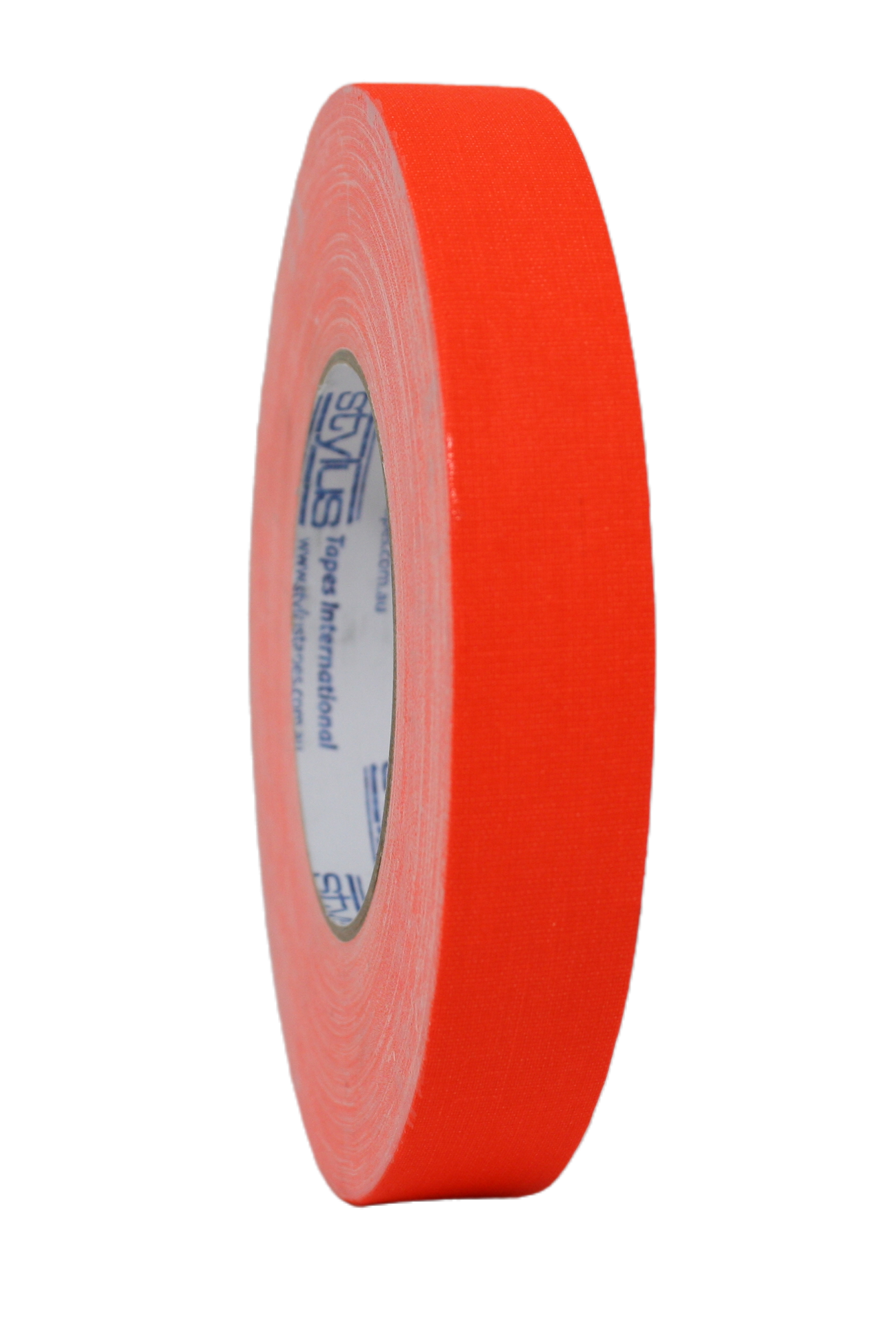 Styluss Fluorescent Gaffer Tape, 1" Orange, side view