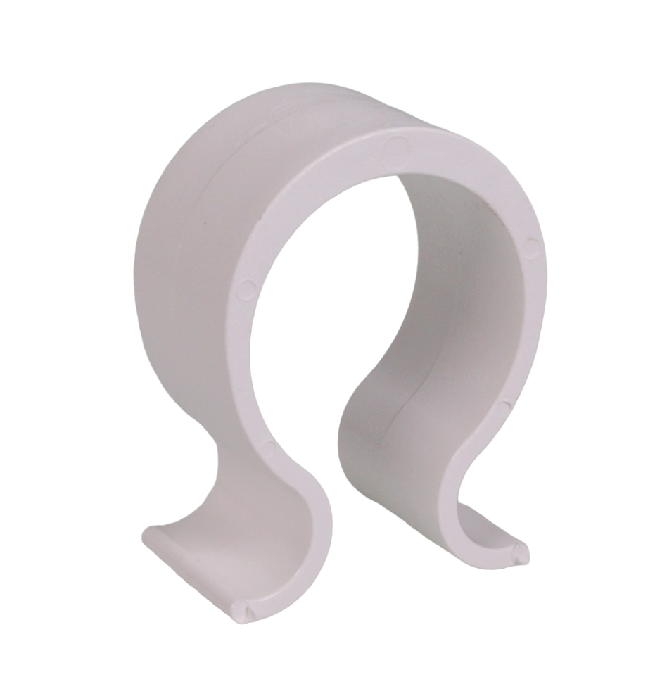 Tube clip, white