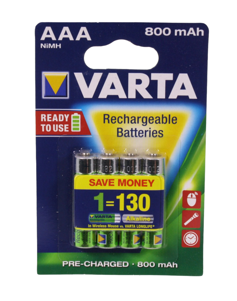 4 pack AAA rechargeable batteries