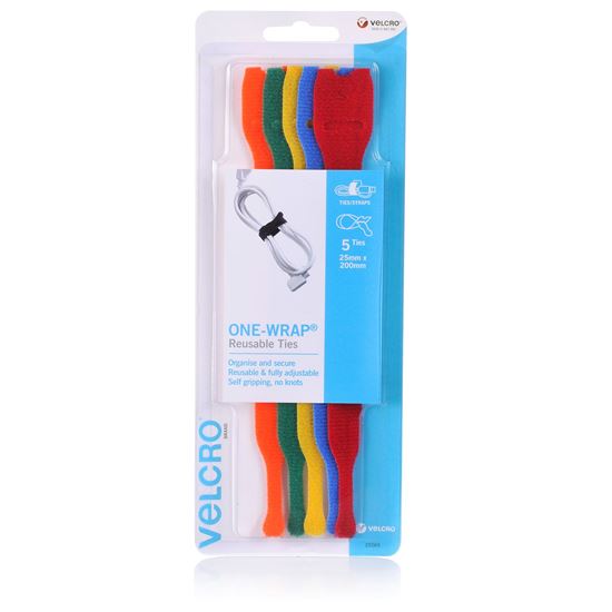 Velcro One-Wrap Reusable Ties, Multi