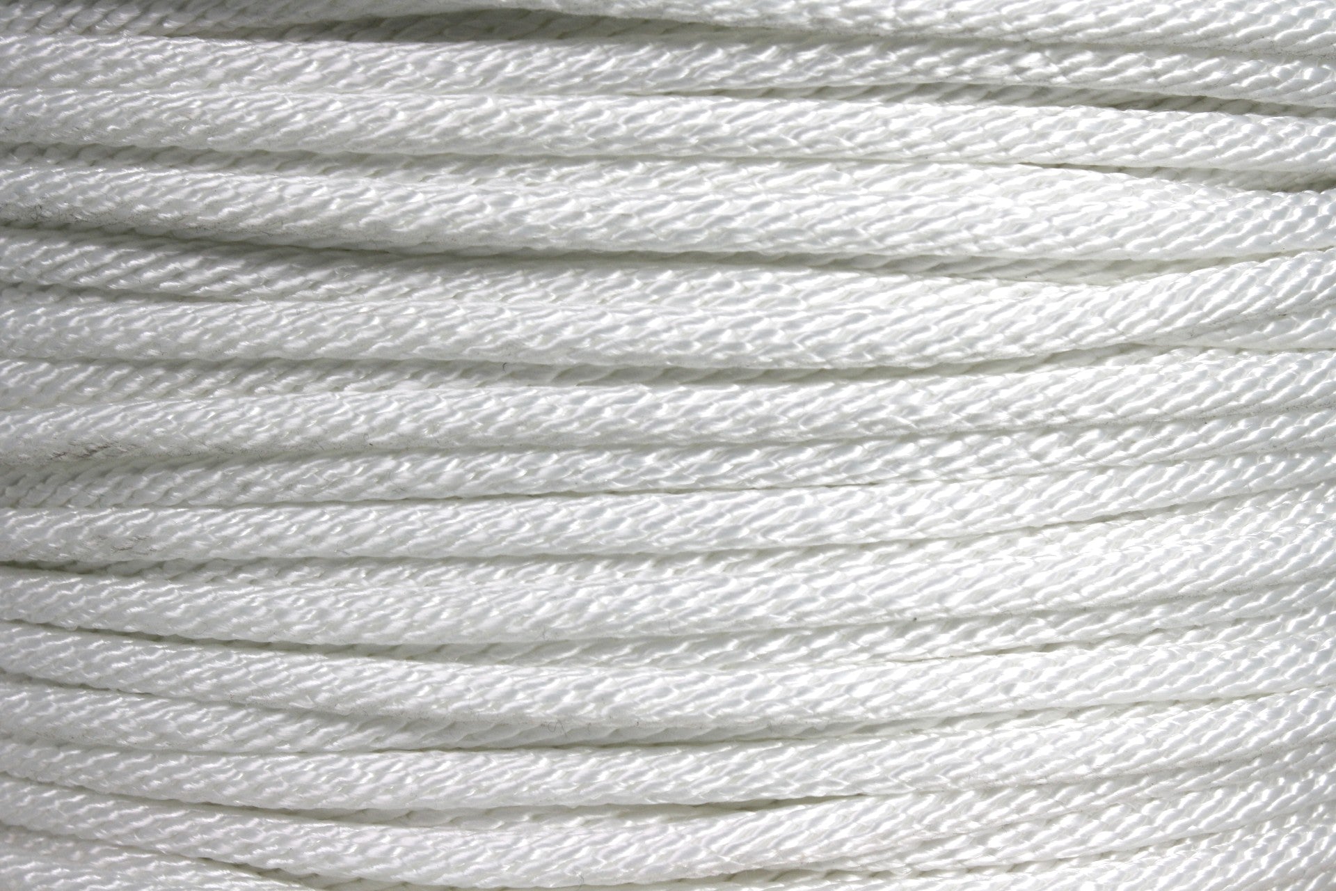 Close up of white sash cord