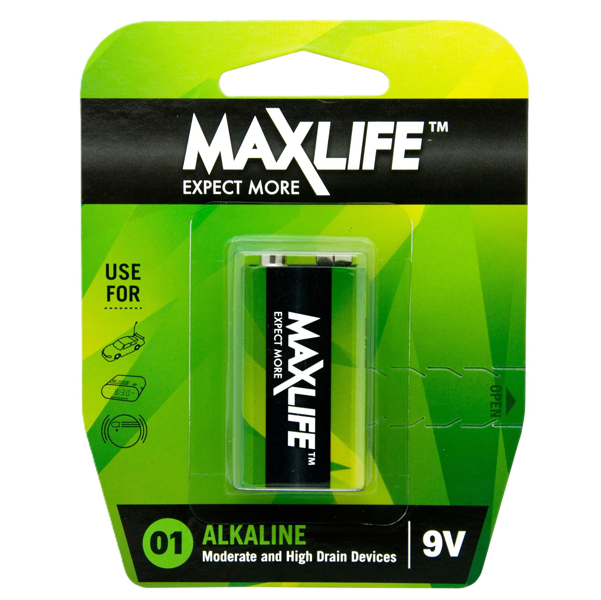 MaxLife 9V Alkaline Battery 1 Pack