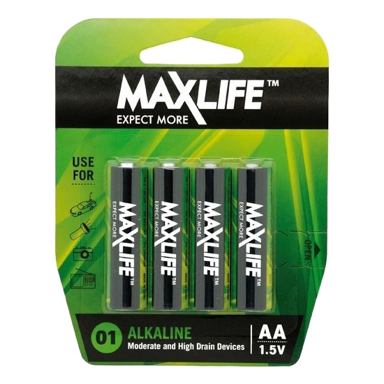 MaxLife AA Alkaline batteries, 4 pack