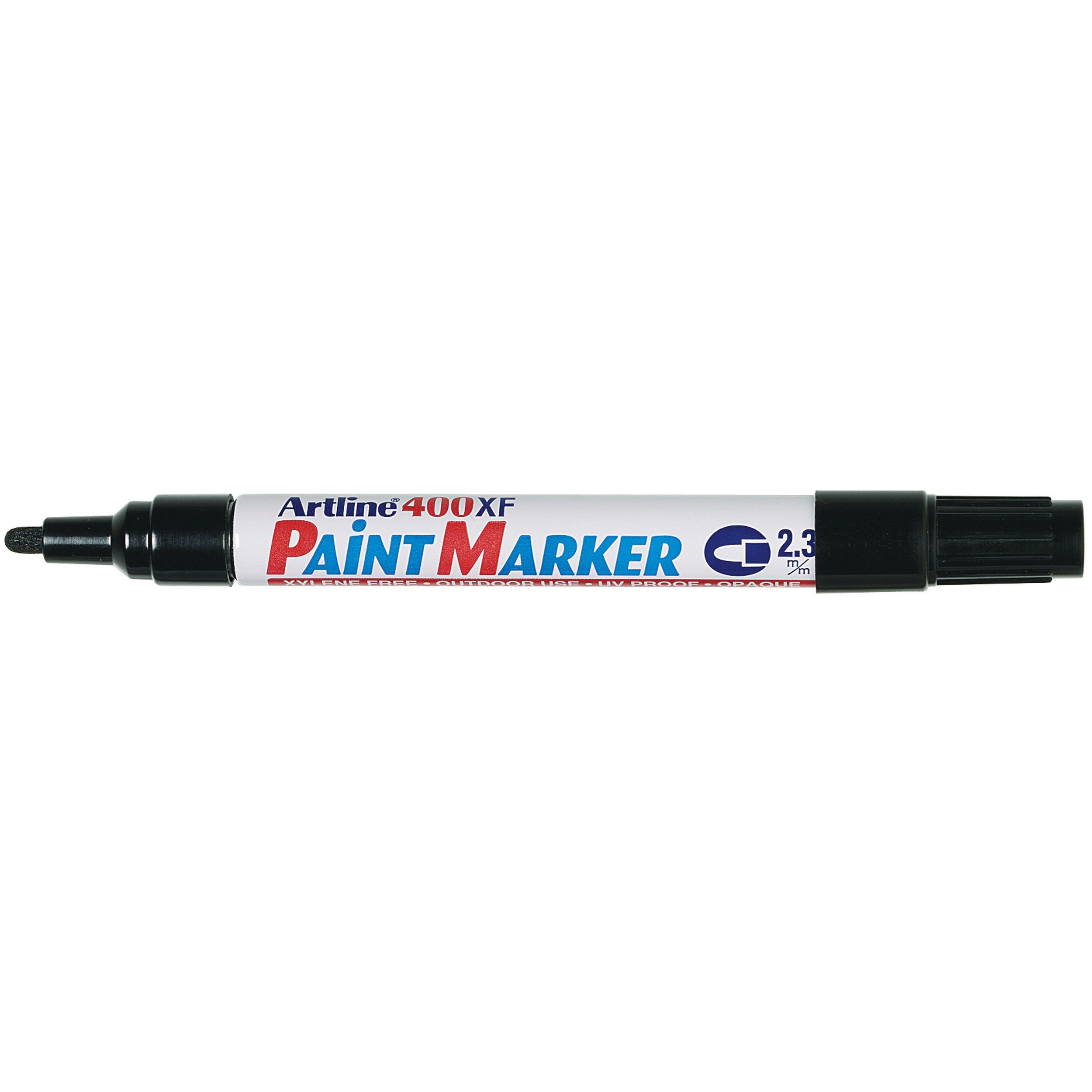 Artline Paint Marker 400XF, black, lid off