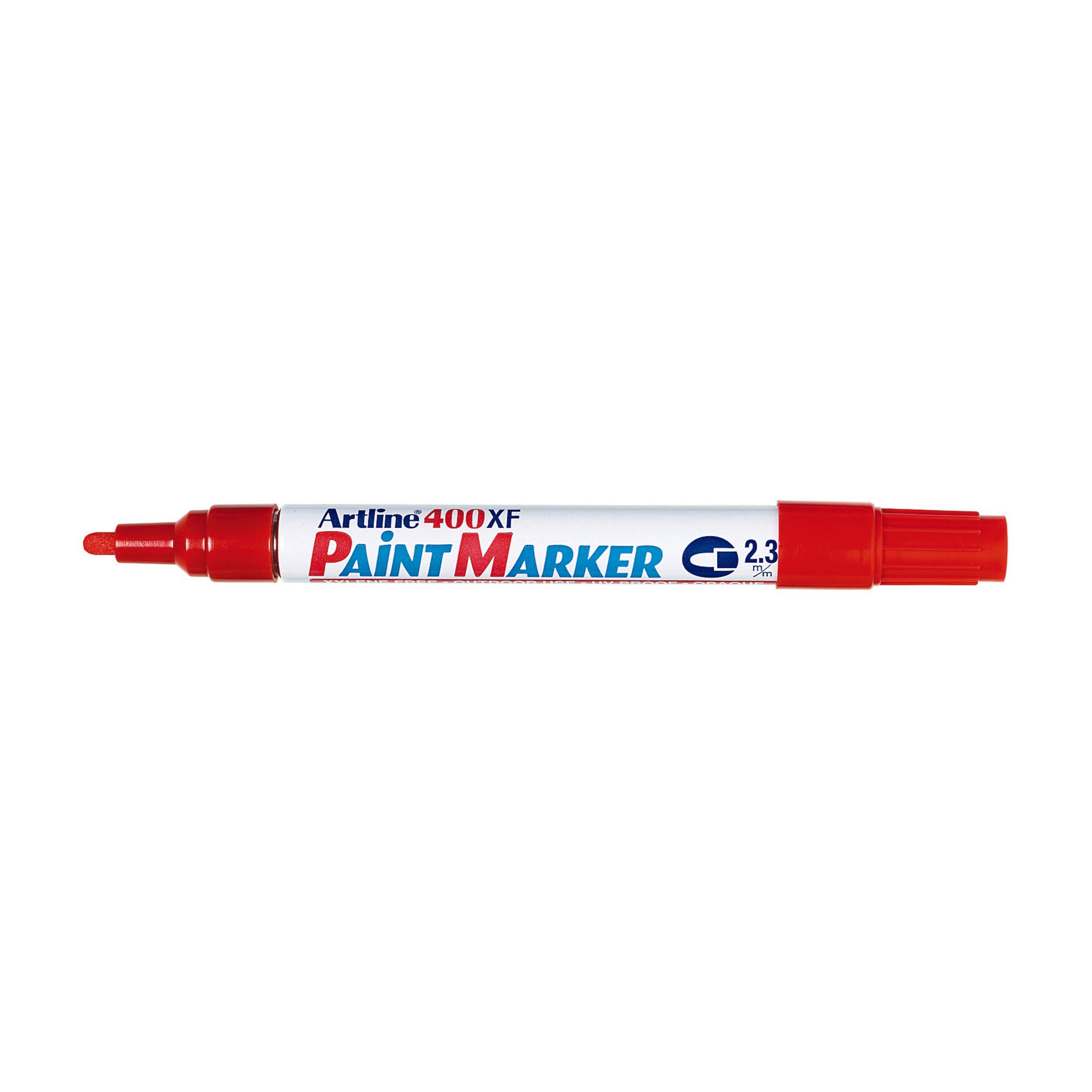 Artline Paint Marker 400XF, red, lid off