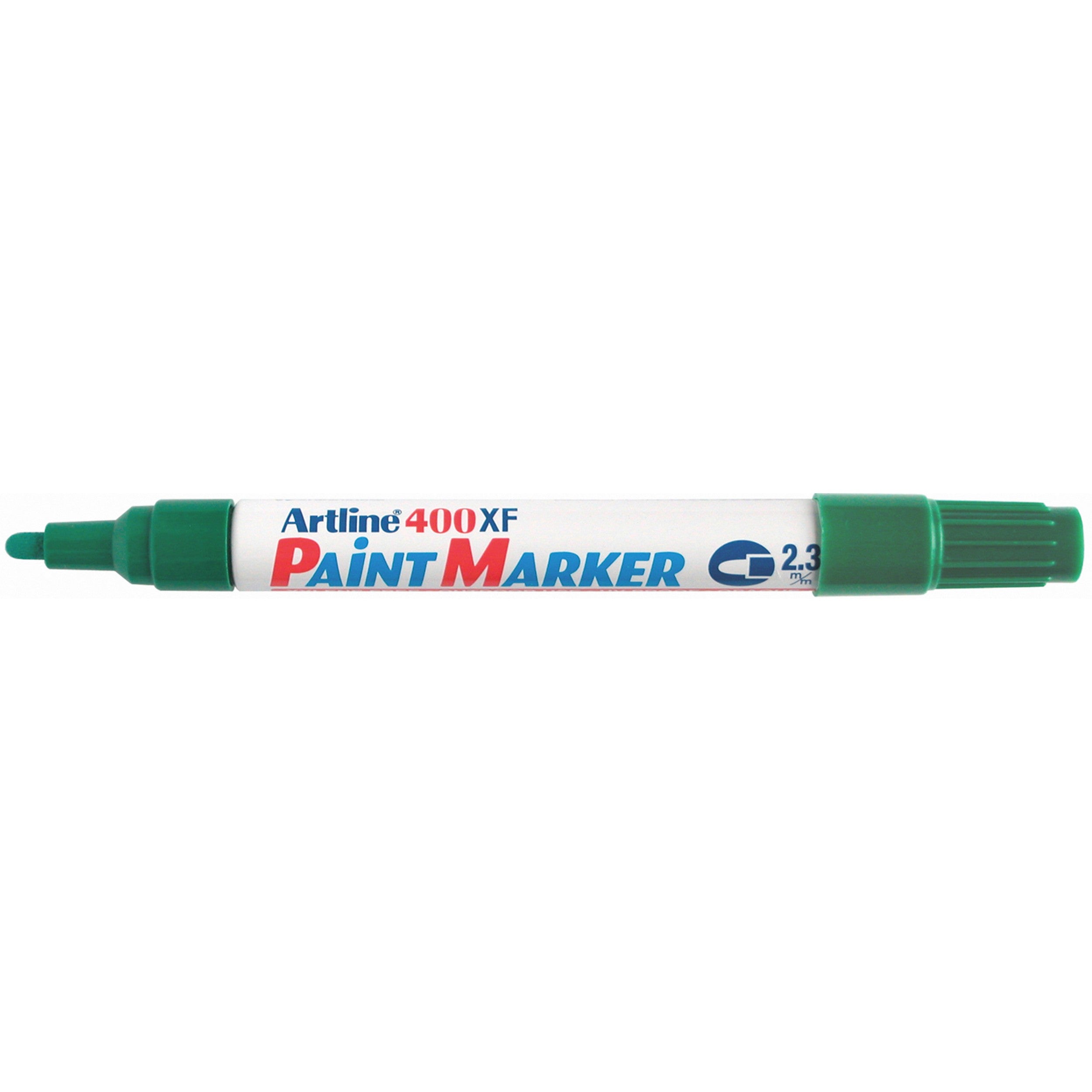 Artline Paint Marker 400XF, green, lid off