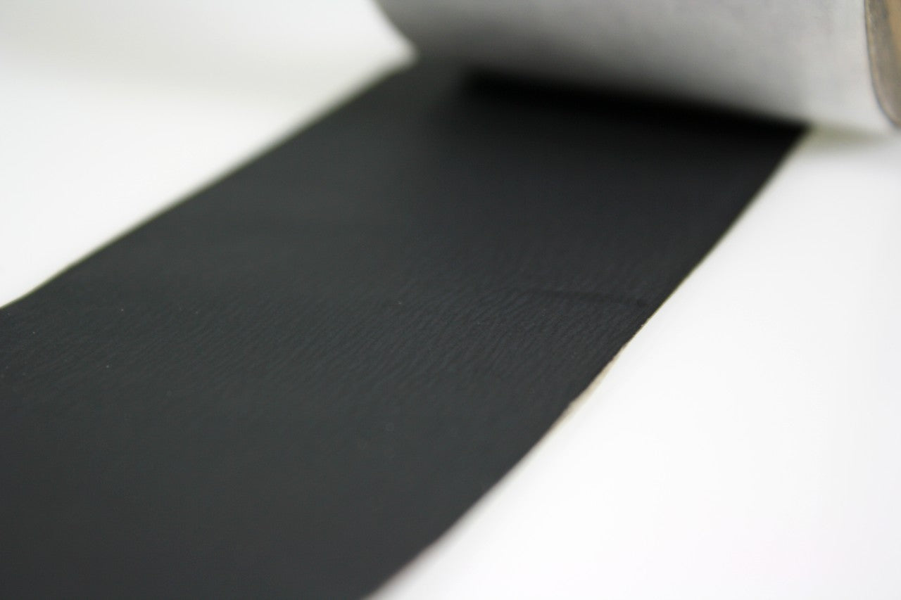 Another close up of the tape showing the matte black foil