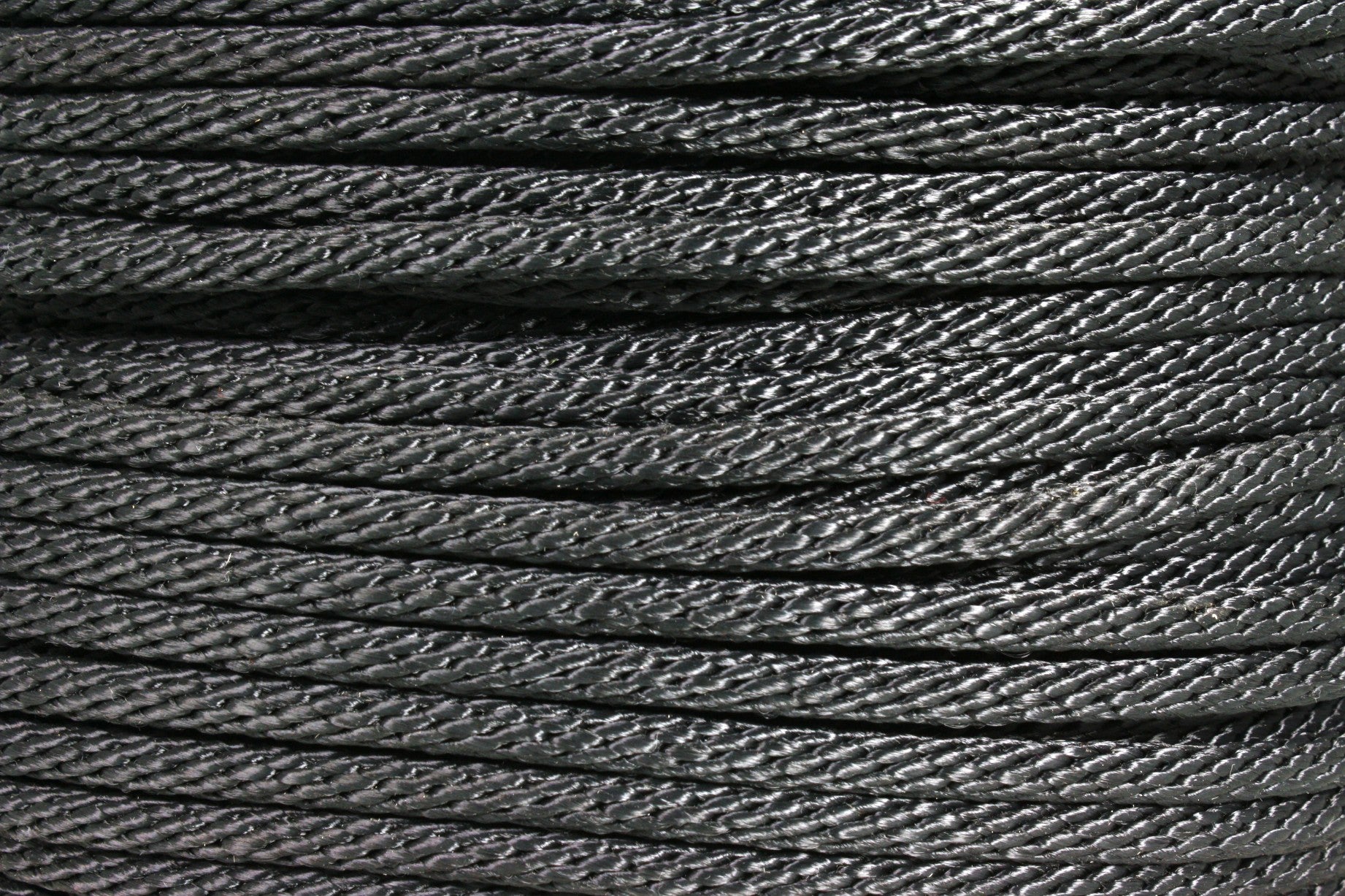 Close up of black sash cord