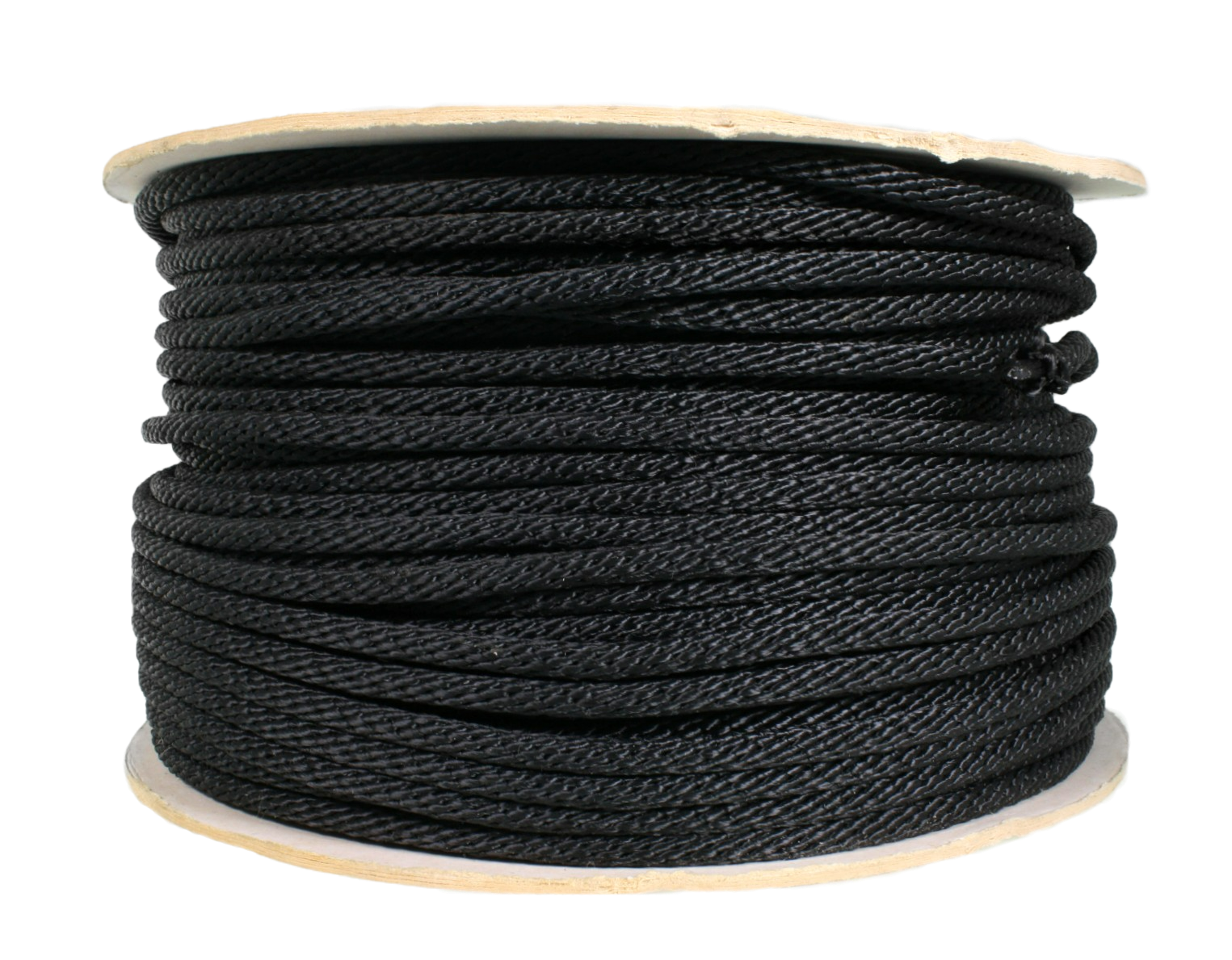 A roll of black sash cord