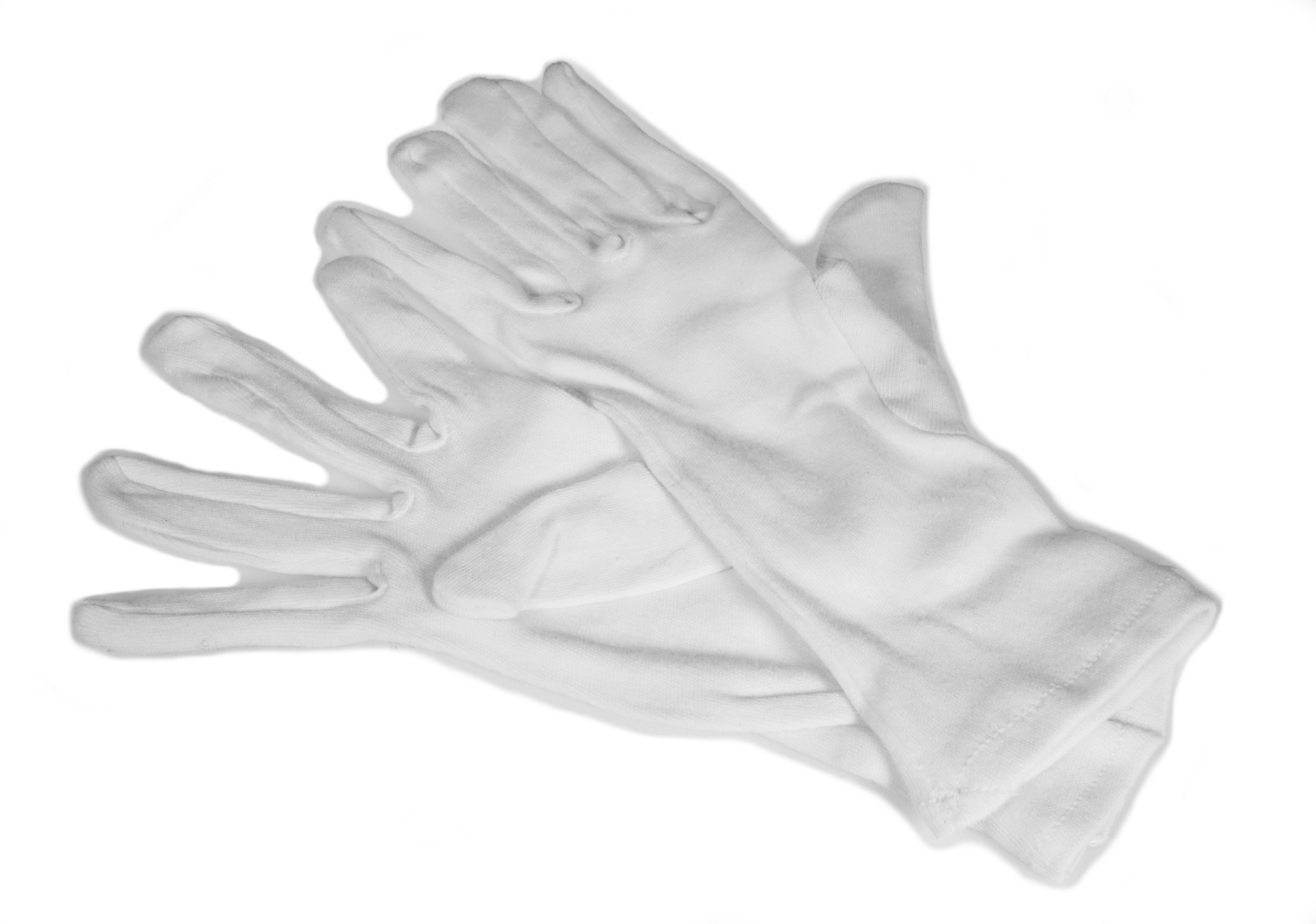 A pair of cotton gloves