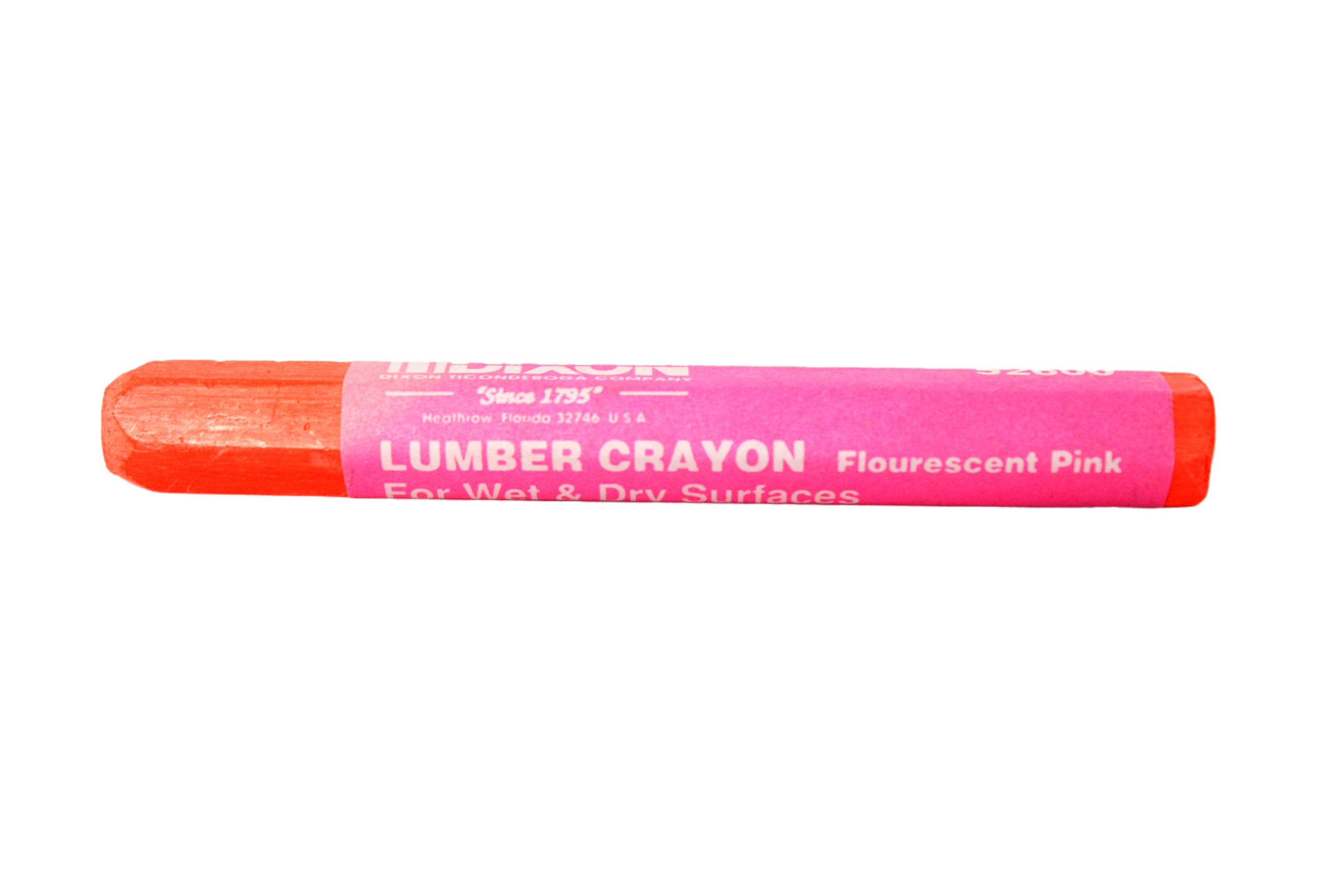 Dixon Lumber Crayon, Fluorescent Pink