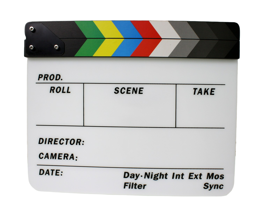 Clapper Board Rug Full Acrylic Clapperboard | Portsmouth Rentals
