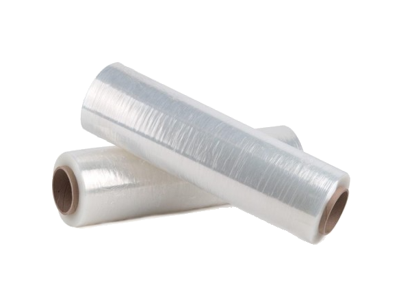 Hand stretch film, or pallet wrap, clear
