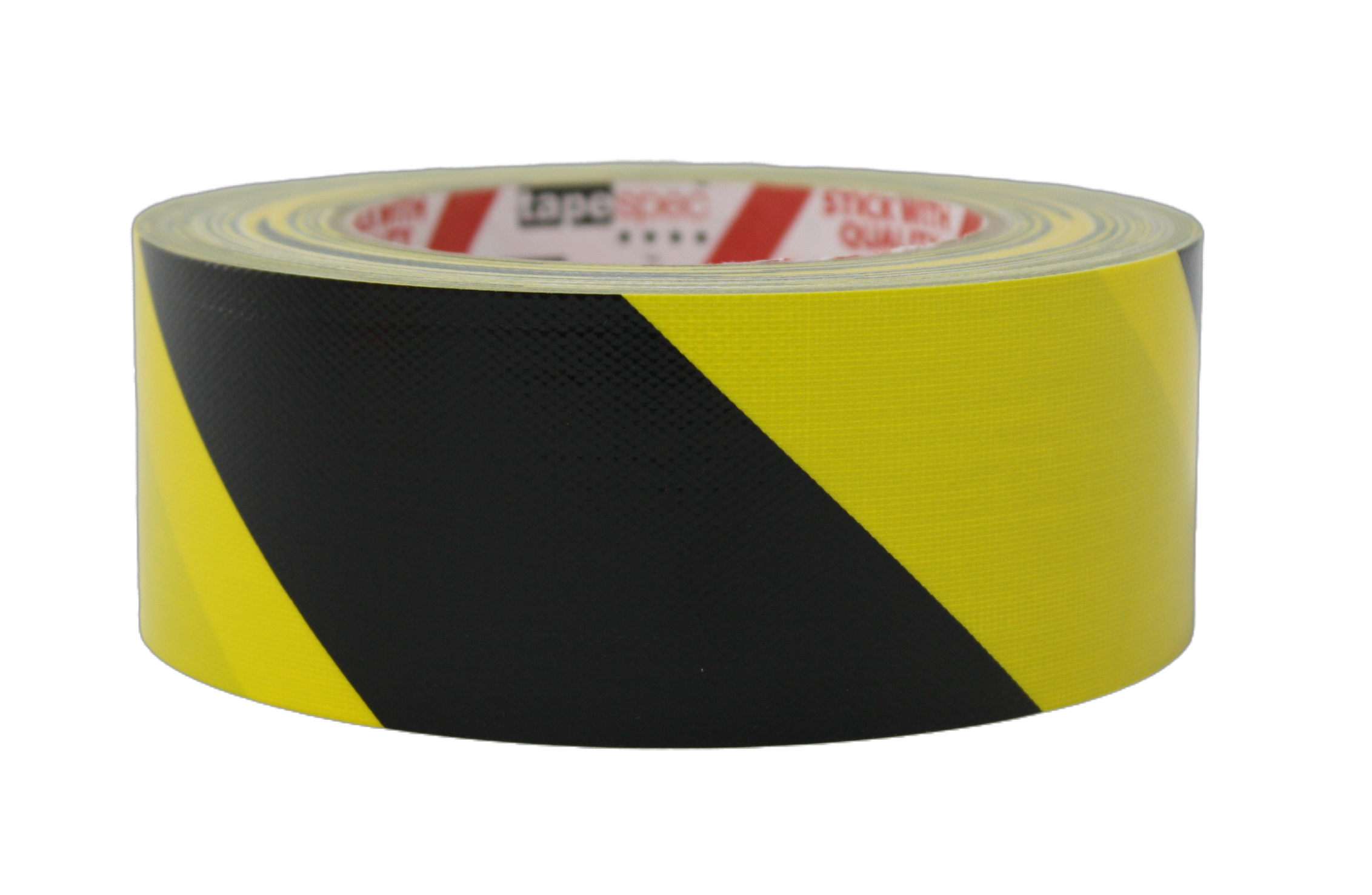 Close up of the texture of the tape, showing both black and yellow stripes