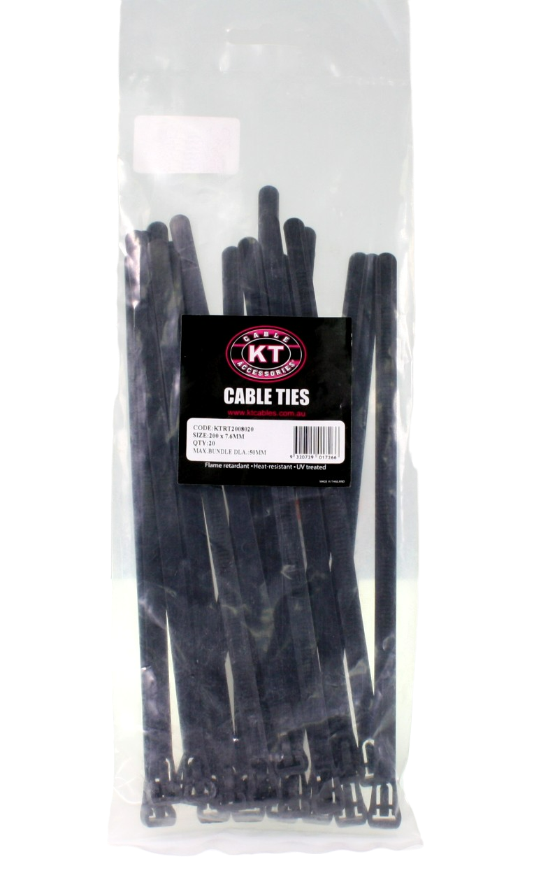 Pack of cable ties, front view