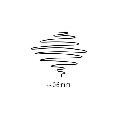 Line width example of 0.6mm (fine tip)